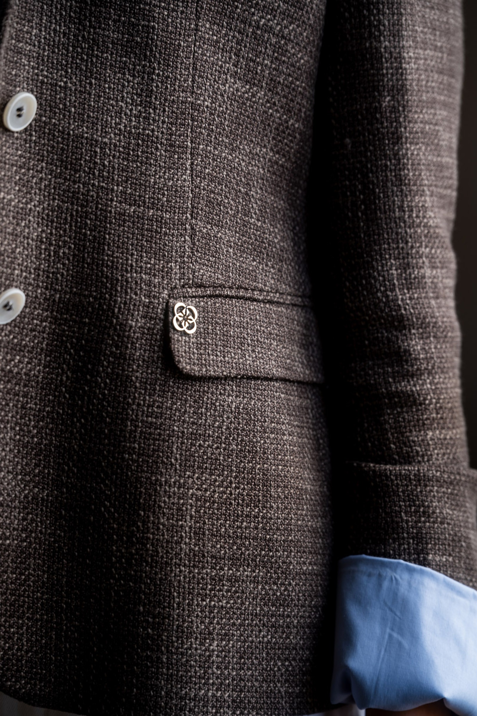 detail image of women wearing jacket