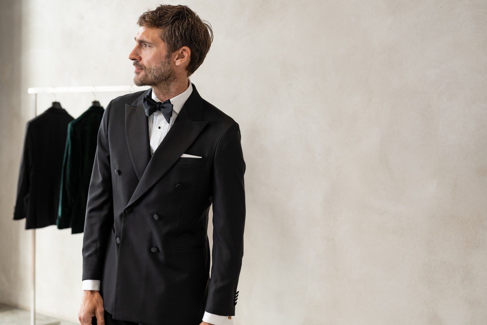 Man wearing dark suit