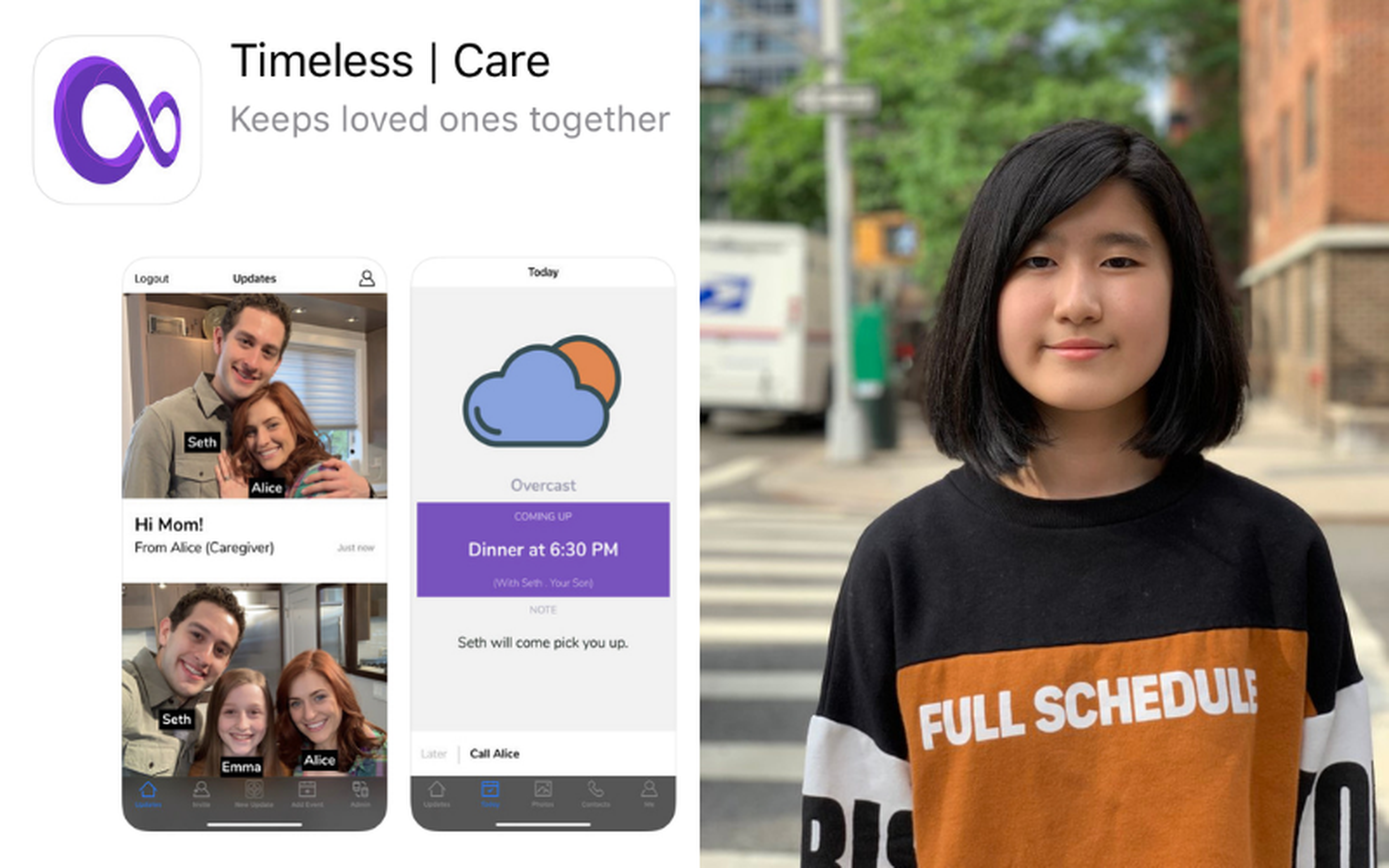 True prodigy Emma Yang has been coding since the age of 6, and her skills and dedication have already produced life-improving results for countless people. (Image source: timeless.care)
