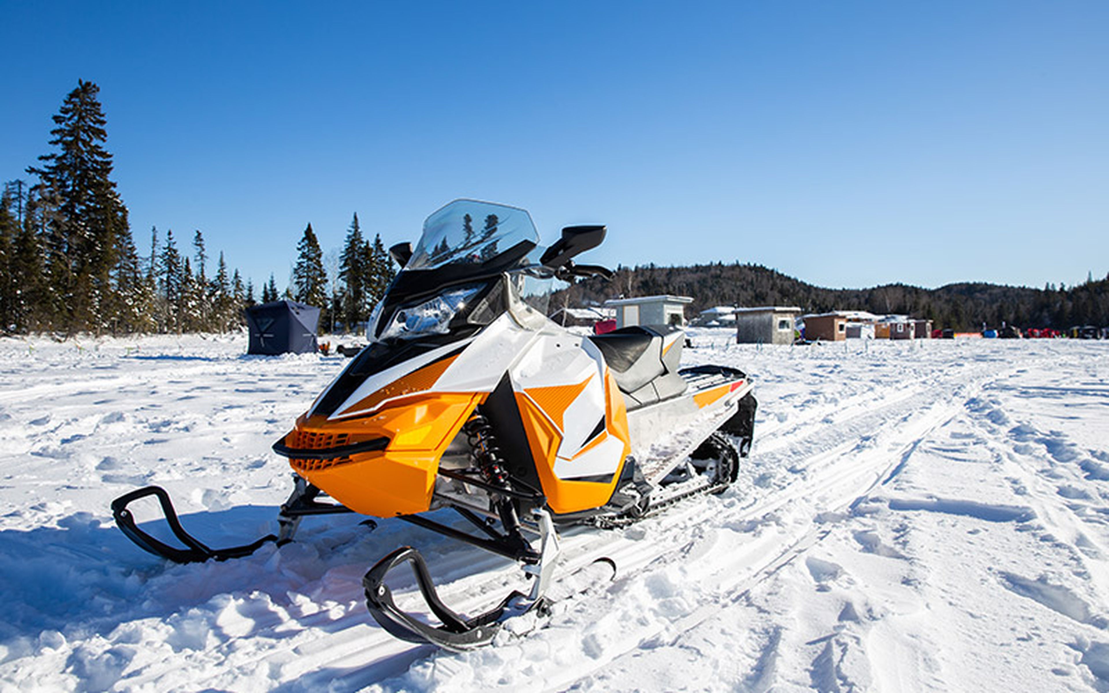 The snowmobile's hybrid system of propulsion and steering grants it surprising maneuverability over frozen terrain. High-performance stock models can regularly exceed speeds of 100 miles per hour, while custom designs for racing can break 200 miles per hour!