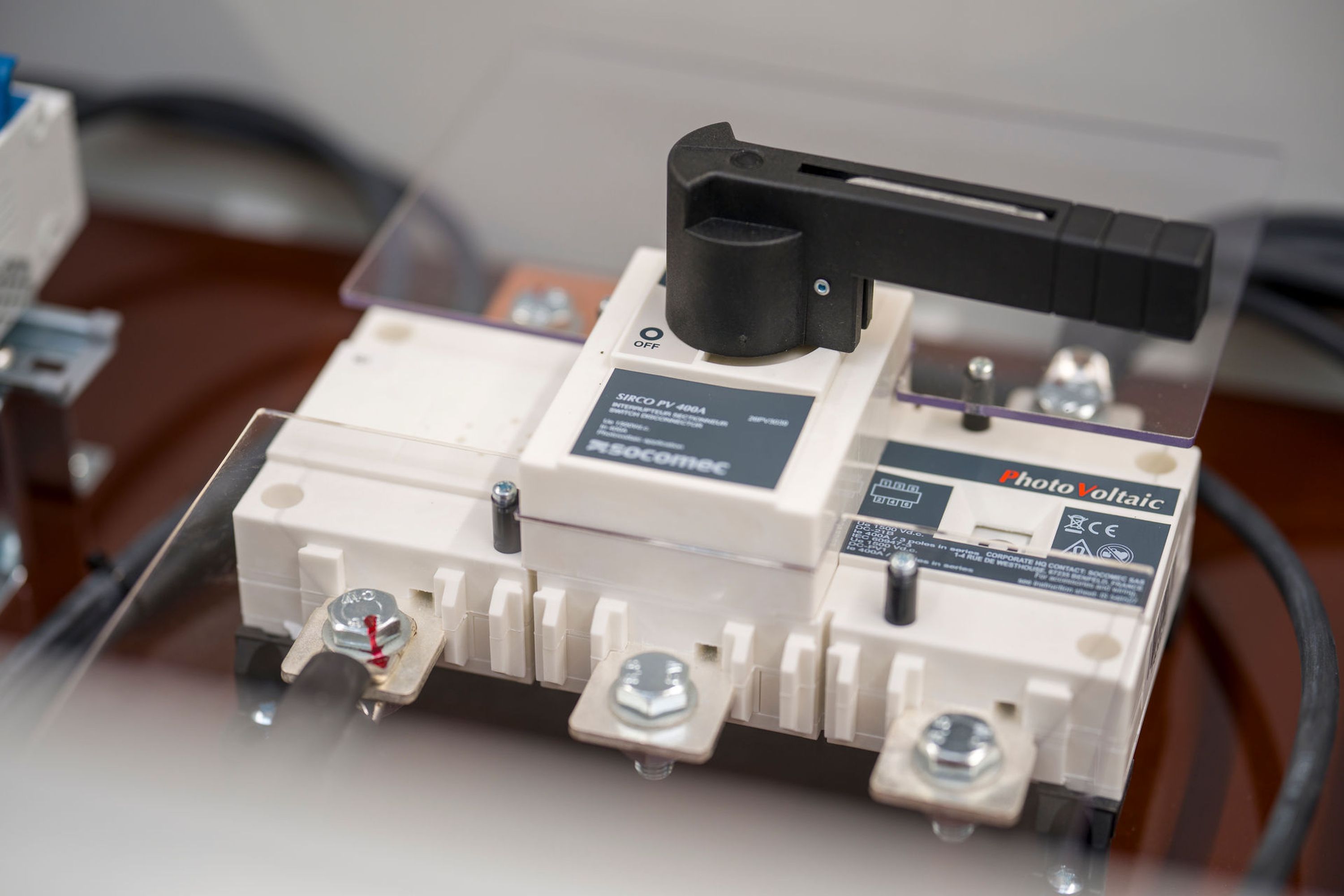 Lasttrennschalter für DC-Combiner-Boxen, 1500 V, 400 A.