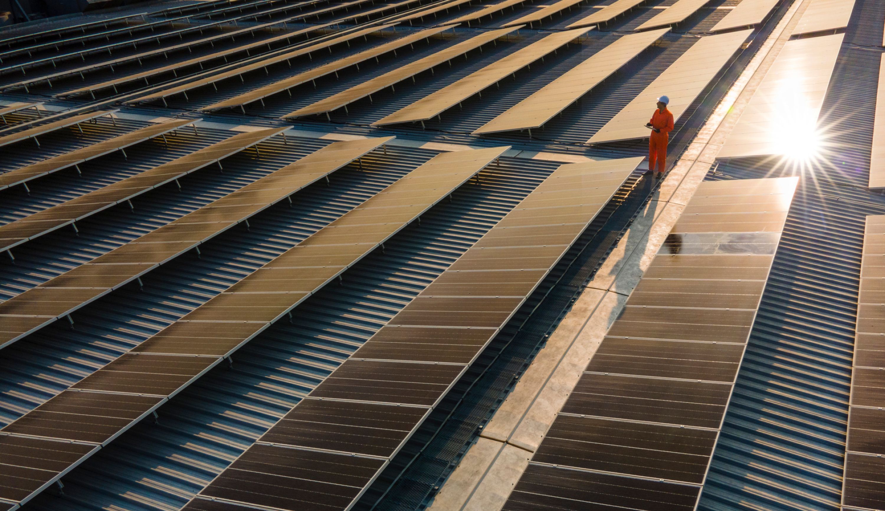 PV-Anlage auf einem Industriedach