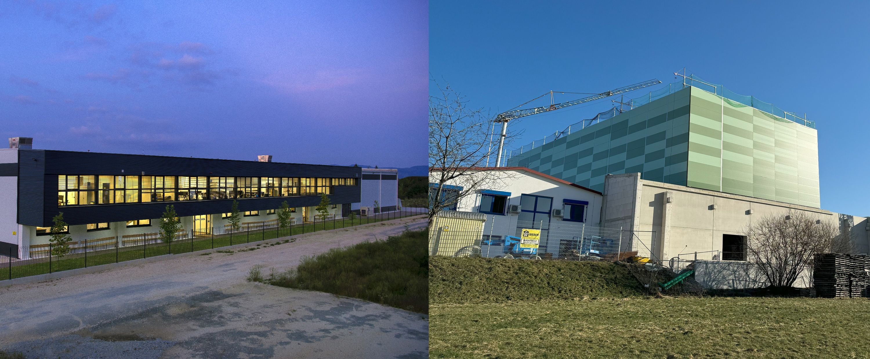 Beide HIK-Standorte, links Sanski Most, Bosnien, rechts Oberzent, Deutschland