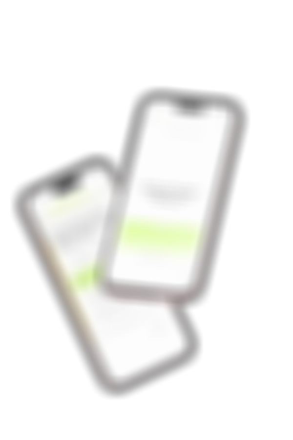 Two smartphones displaying a survey app with questions and rating scales in German, on white background.