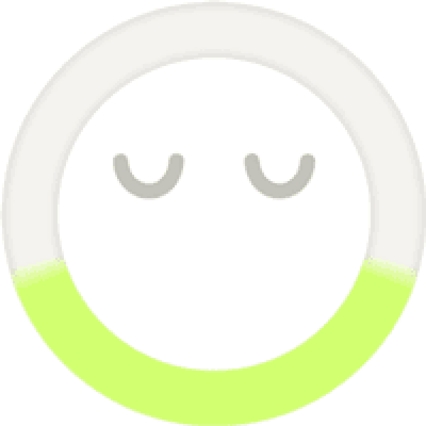 Emoji der versucht, die Gefühle eines erfüllten Sinntyps zu immitieren.
