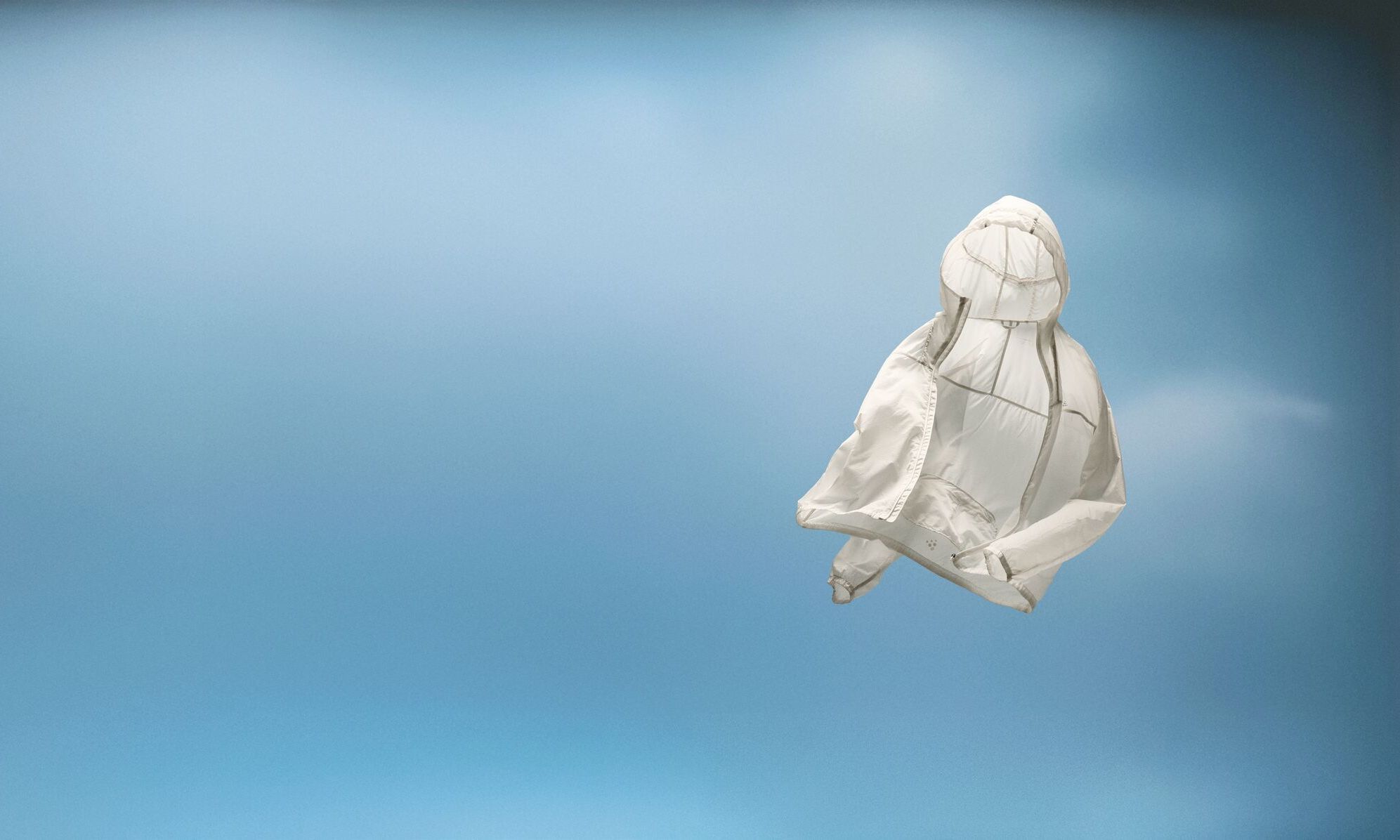 jakke som svever i luften