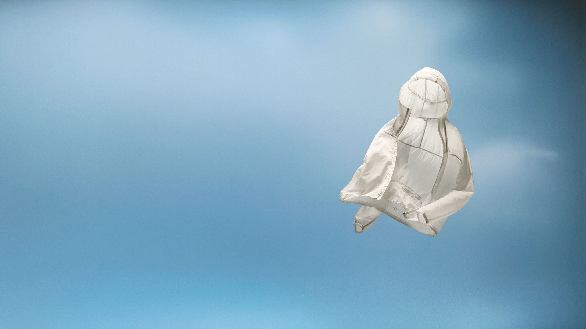 jakke som svever i luften