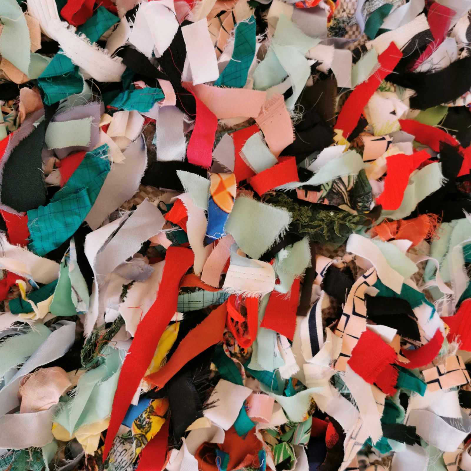 colorful textile scraps