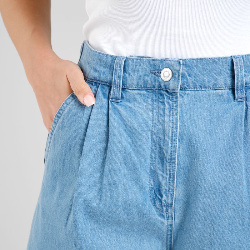 Light denim close up Vickleby pocket/upper part