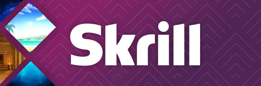 Skrill Logo als Zahlungsmethode für schnelle Ein- und Auszahlungen im Online-Casino