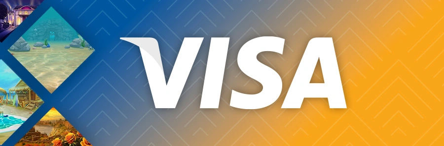 Visa Logo für sichere Einzahlungen und Auszahlungen im deutschen Online Casino