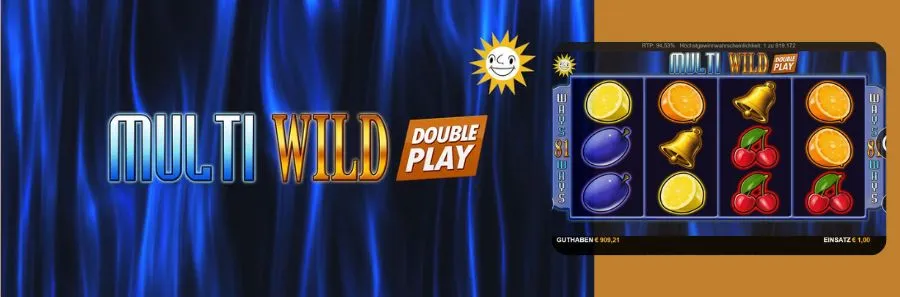 Spielautomat Multi Wild Double Play mit Walzen, Früchten und Gewinnlinien bei DIE SPIELBANK