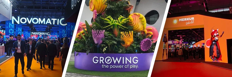 Eindrucksvolle iGaming-Messestände und Besucher auf der ICE Barcelona
