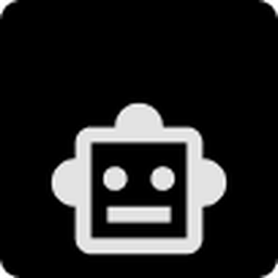 Black square that has robot head