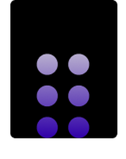 Black rectangle that has purple dots