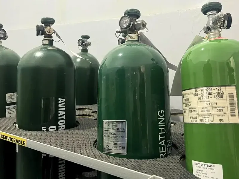Aviator Oxygen System Services – RD Aerospace aviation emergency equipment service