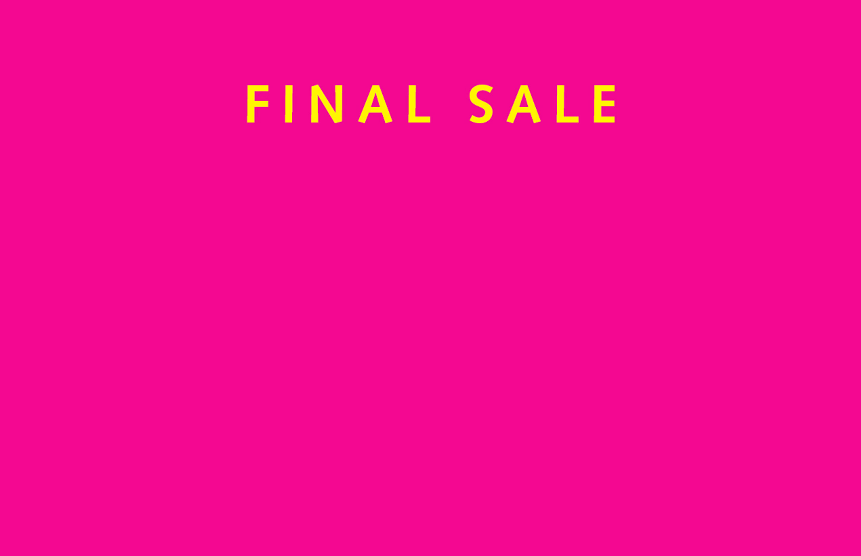 Final Sale