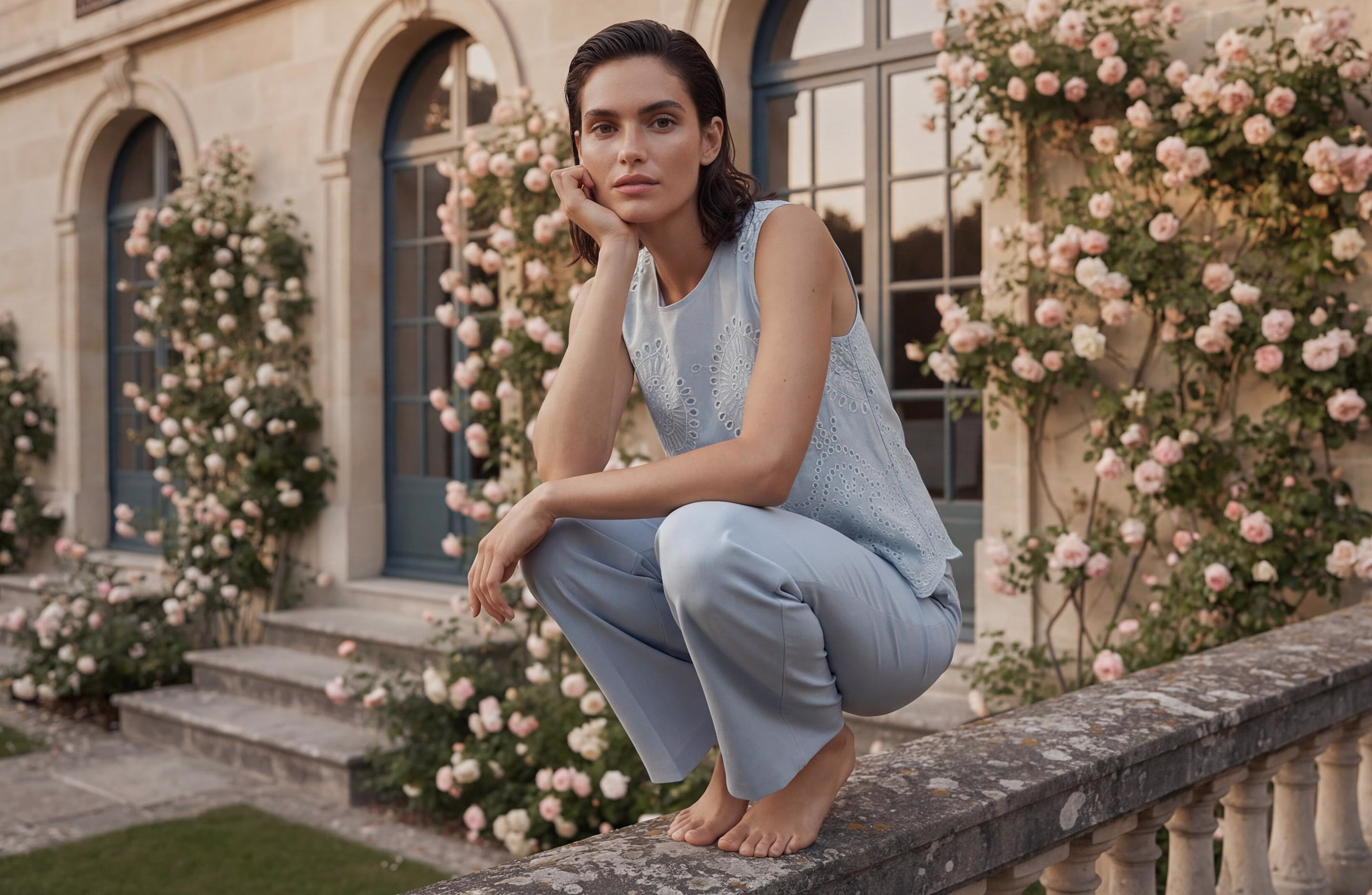 Anlasslook in hellblau