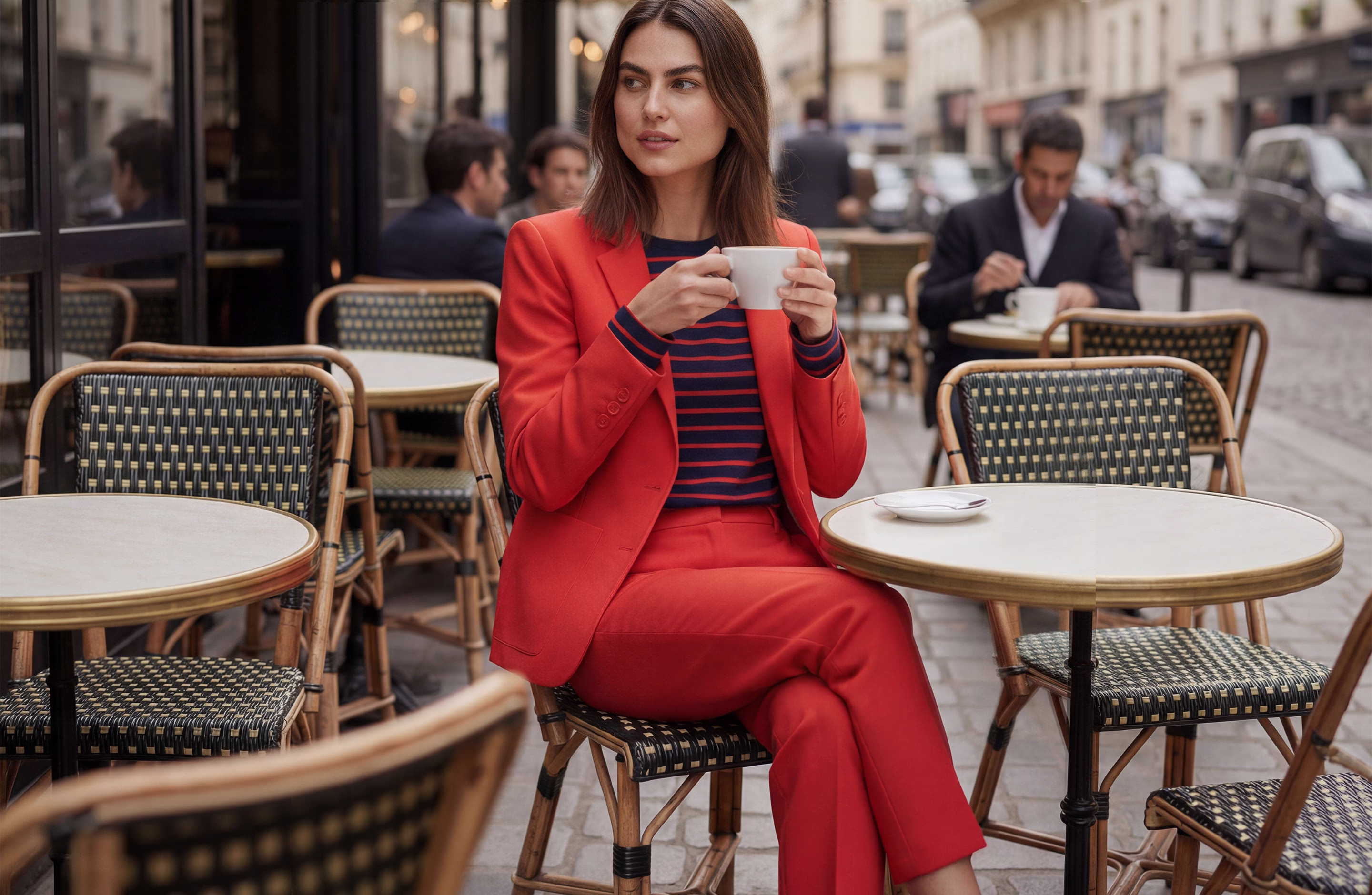 Business Anzug in rot