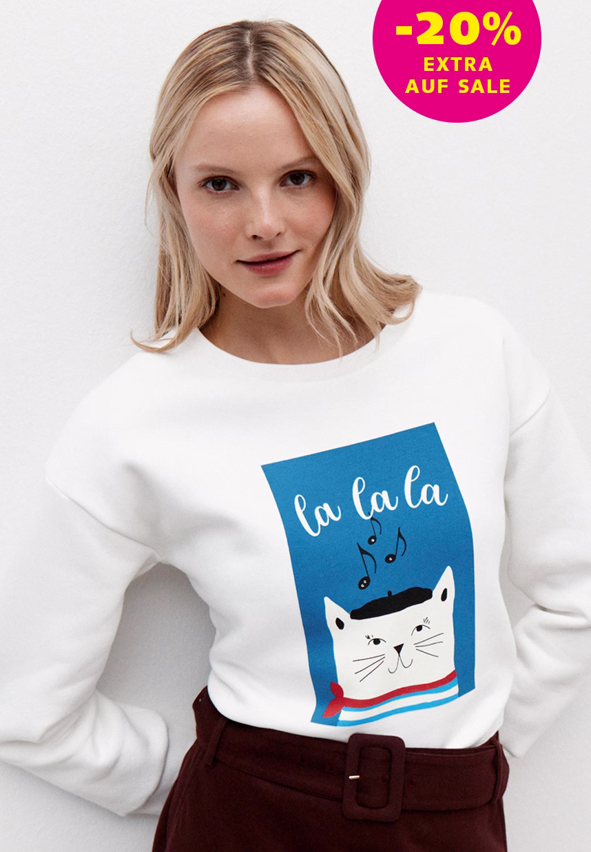 Sweatshirt mit Katze