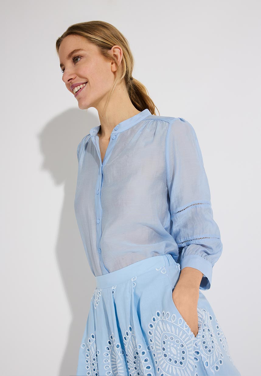 Bluse in Blau
