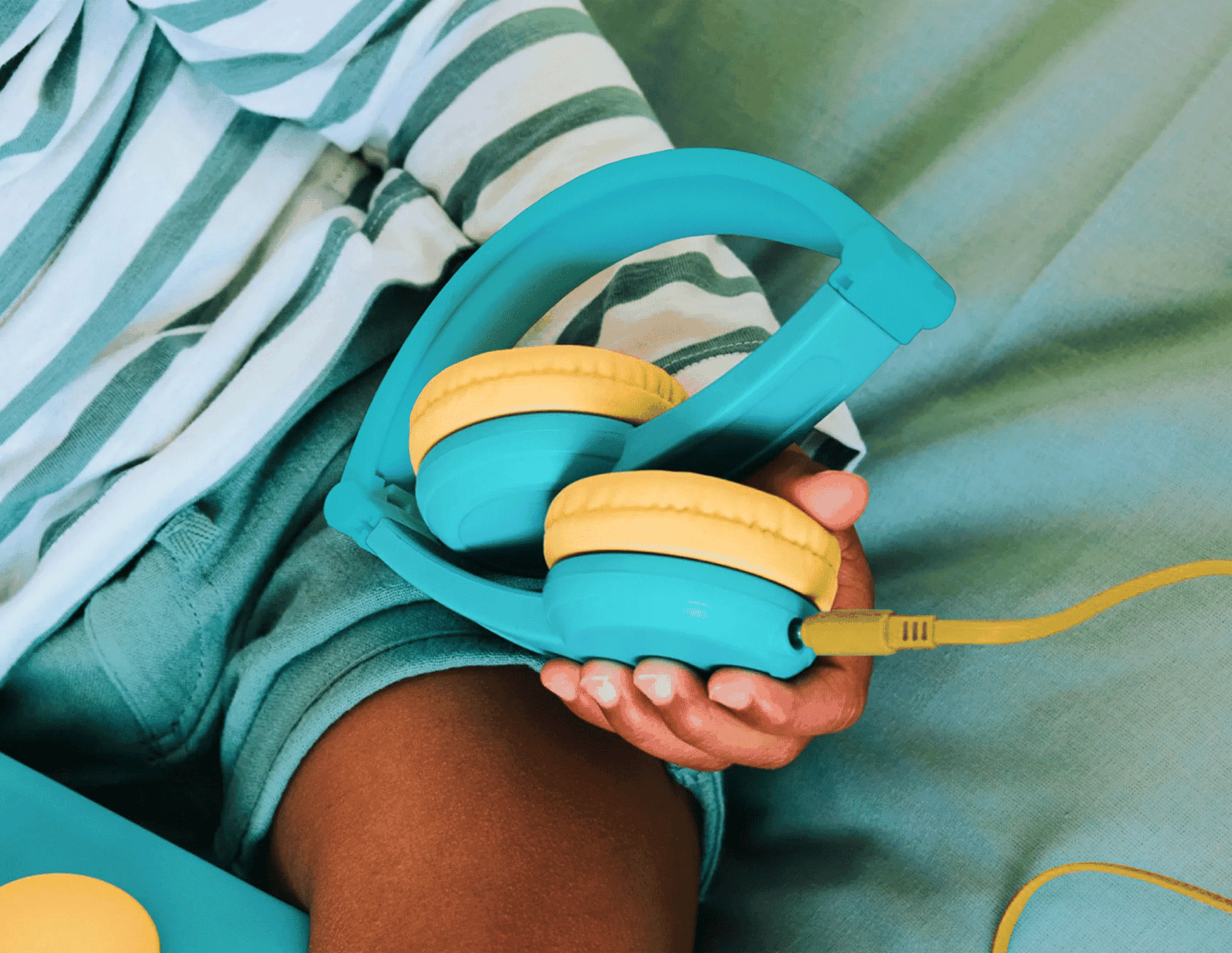 Casque audio Lunii de couleur verte