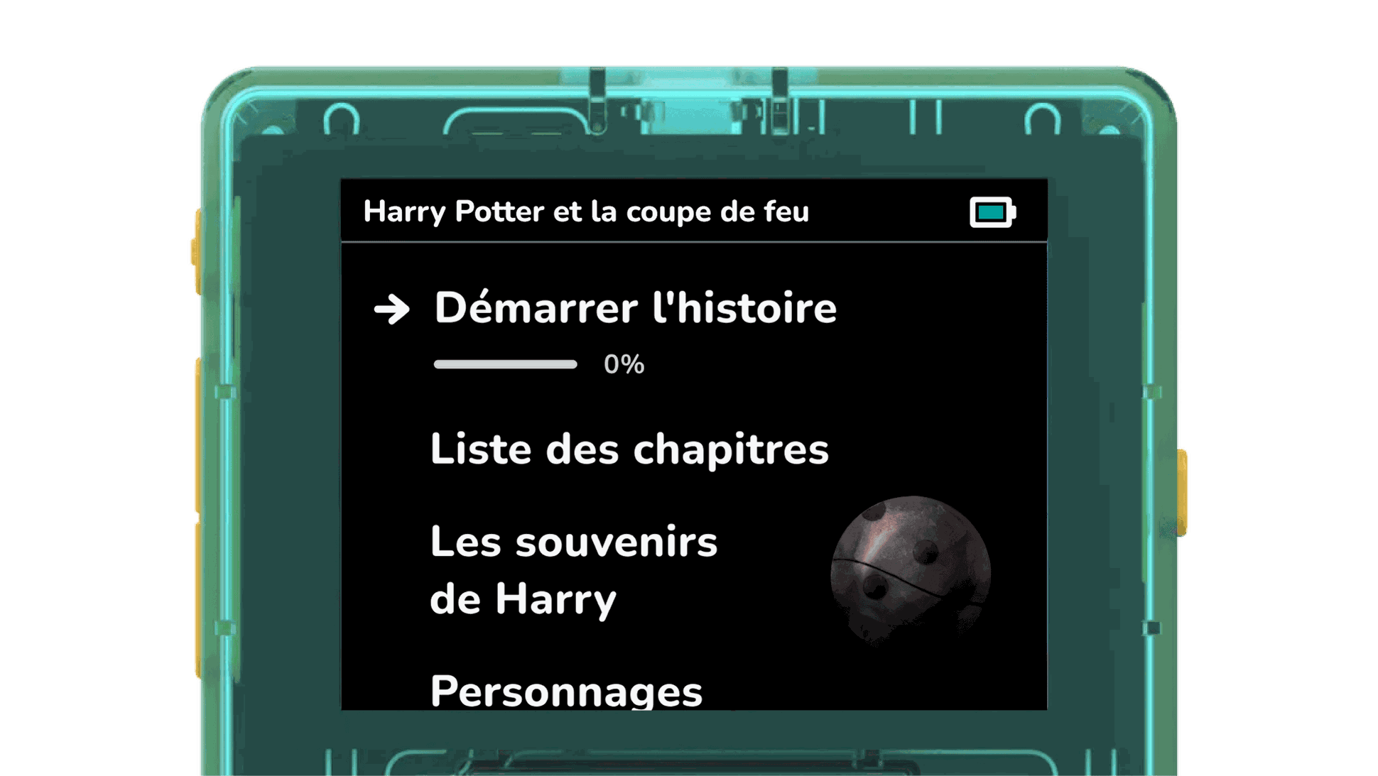 Interactions dans le livre audio Harry Potter