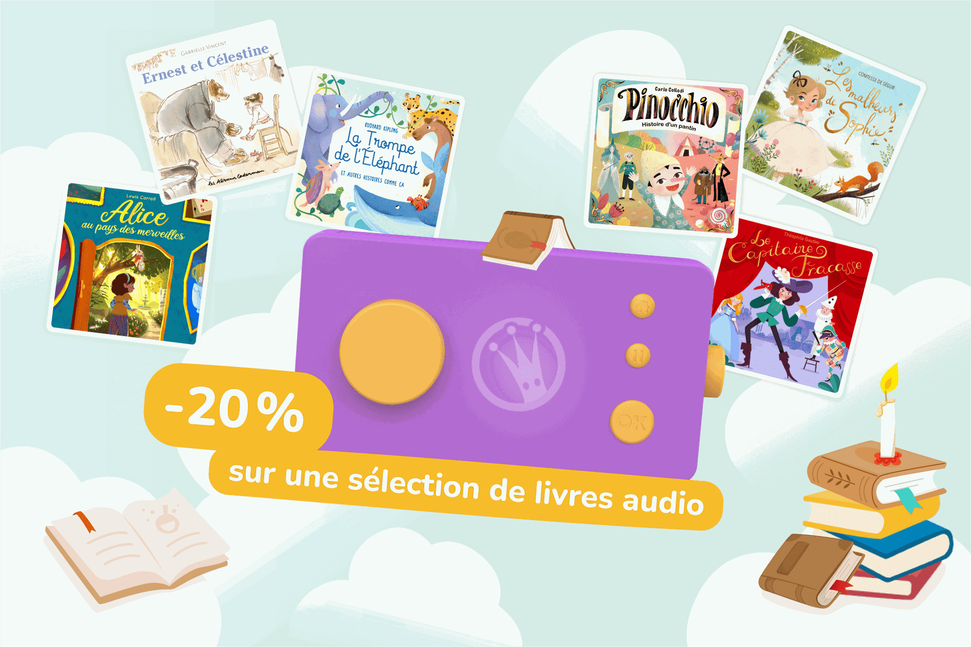 -20% sur une sélection de livres audio