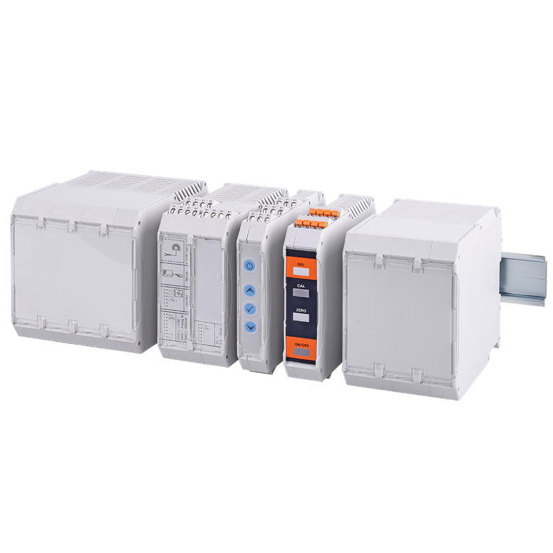 Combinorm connect enclosures for snapping onto a DIN rail