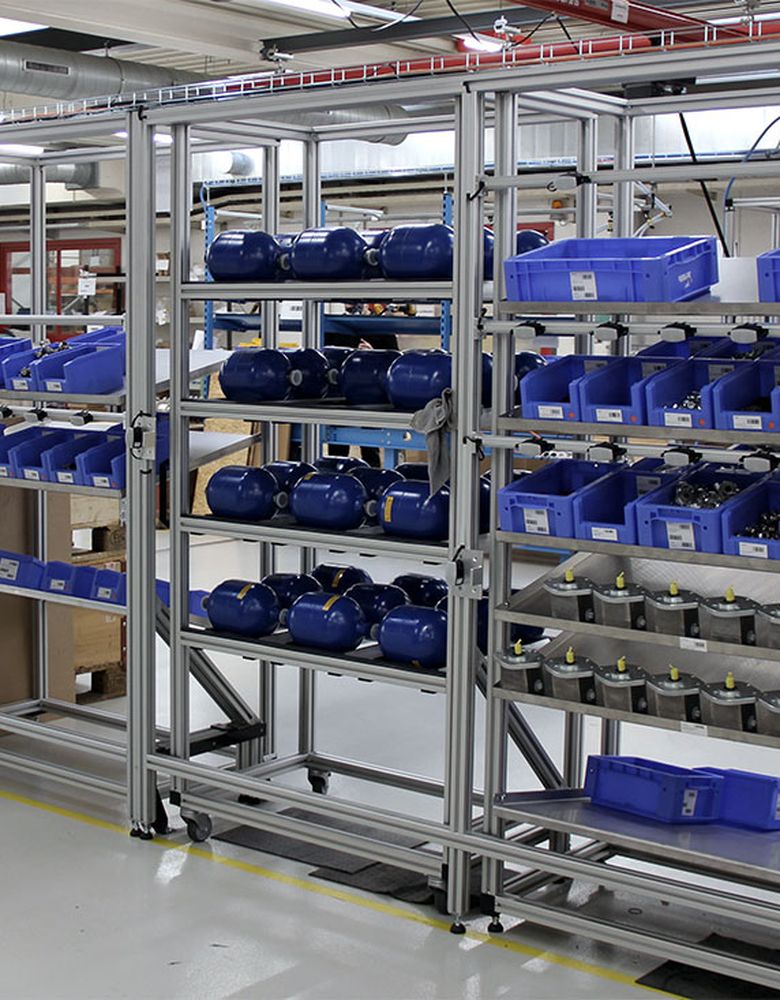 Assembly line with Pick by Light system