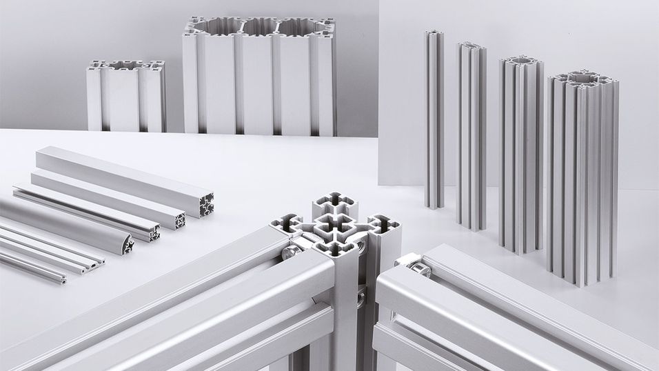Aluminium profil mounting system with various sizes of profiles