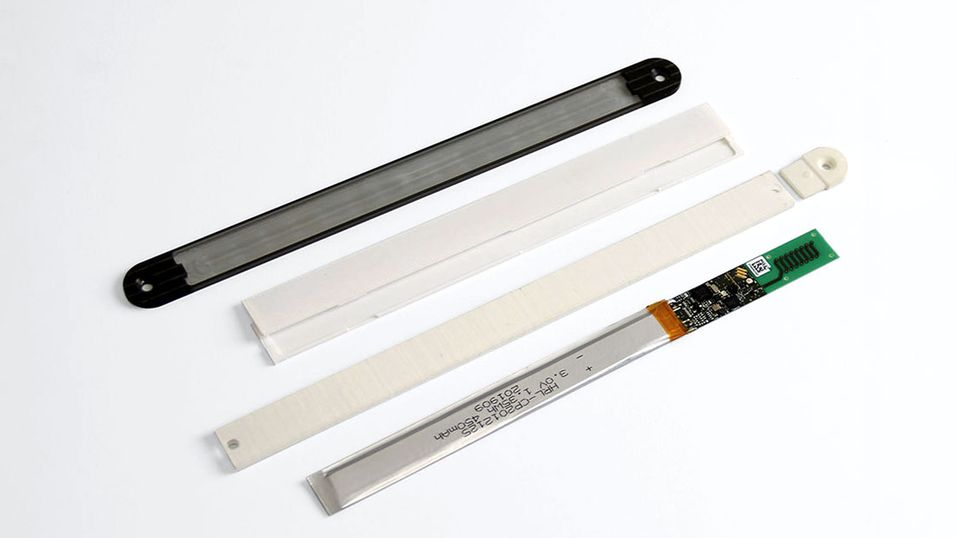 Prototypes of plastic profiles with electronics