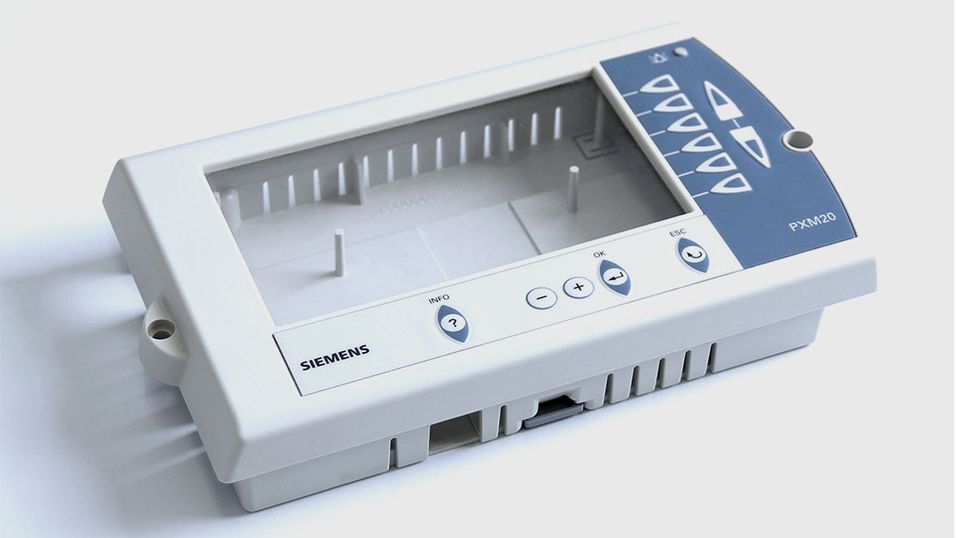 Plastic injection moulded enclosure with membrane keypad