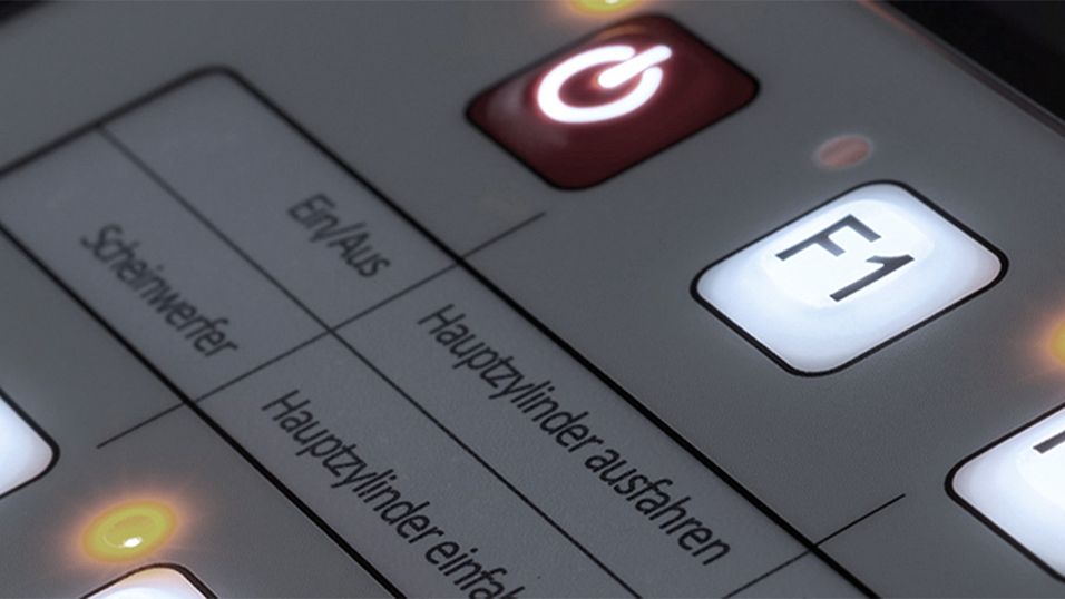 Membrane keypad with illuminated keys