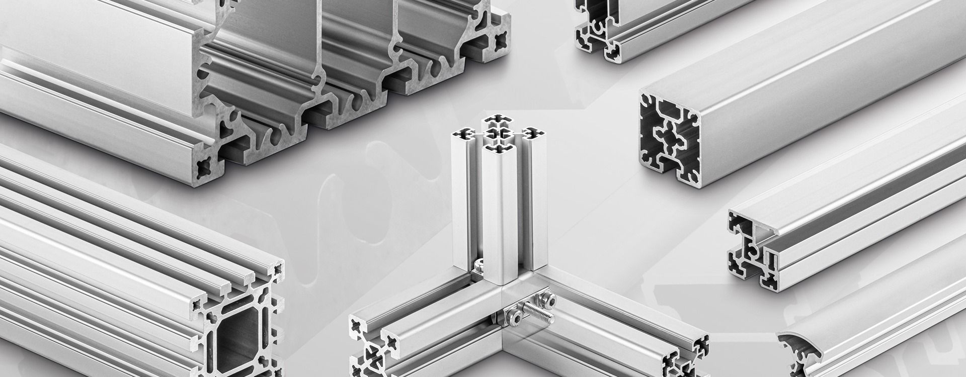 Aluminum profile systems in various designs