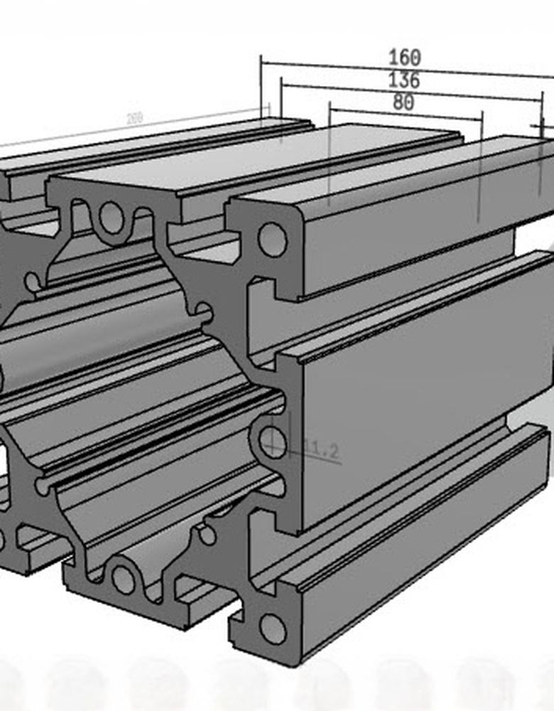 3D CAD File haevy-duty profile