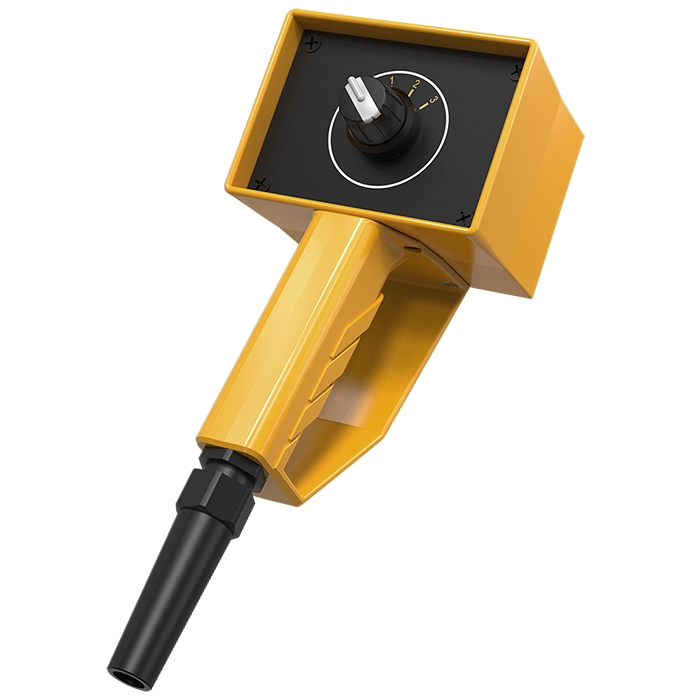 Impact-resistant hand-held enclosure with handle