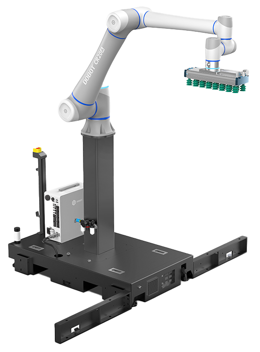 Palletizing solution with a collaborative robot with vacuum gripper
