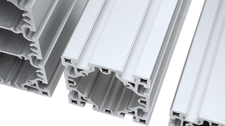 Heavy-duty aluminum profiles in various sizes