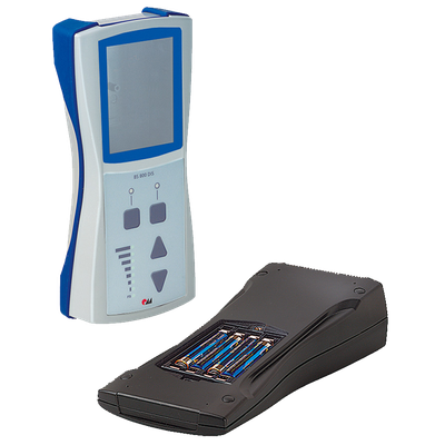 Plastic hand-held enclosure IP65 with battery compartment and display opening