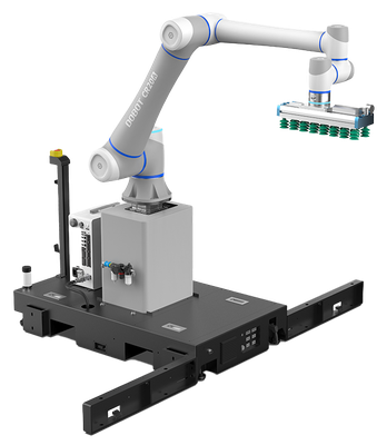 Highly adjustable palletizing solution with a collaborative robot with vacuum gripper