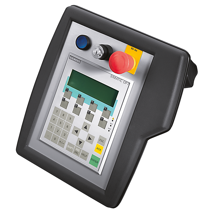 Robust polyamide hand-held enclosure with Siemens Simatic control unit