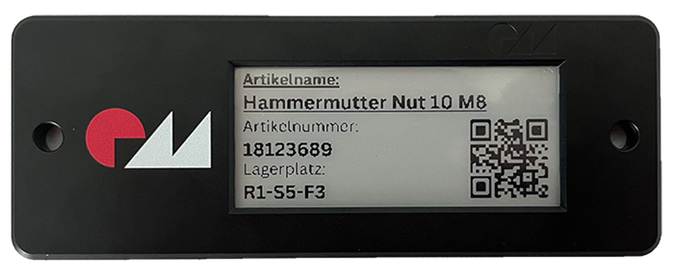 E-paper label for shelfs and paperless production processes