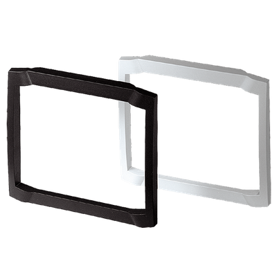 Front frame to cover the screws of the aluminum front panel