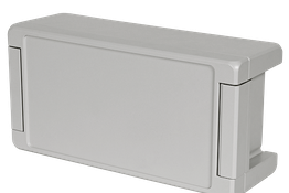 Aluminium enclosure Bocube with foil surface and hinged lid