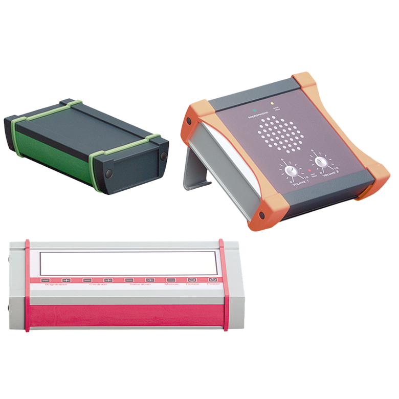 Aluminium profil enclosures in various sizes and seal colors