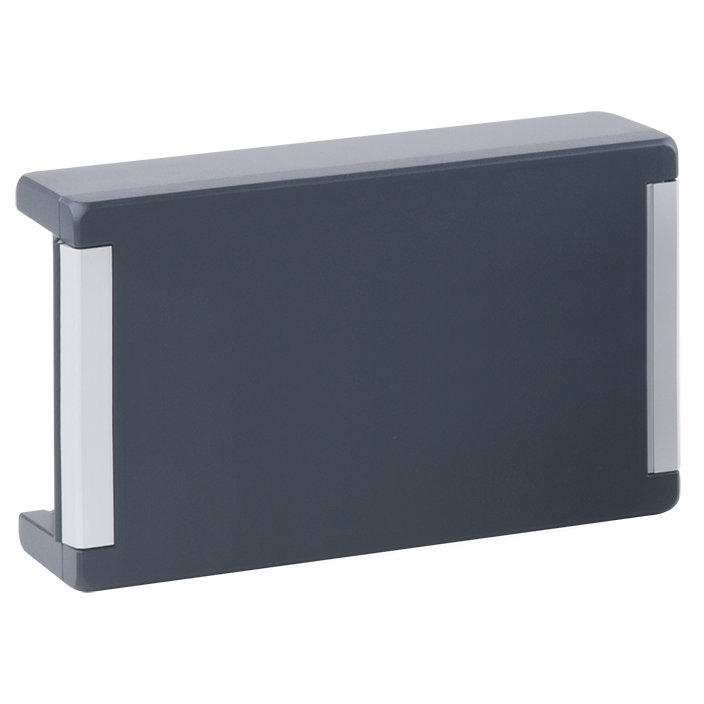 Aluminium enclosure Bocube with smooth hinged lid