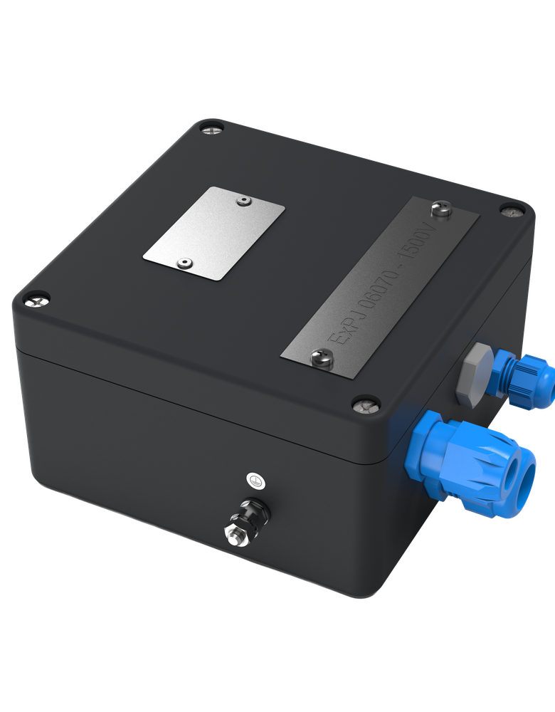 ATEX GRP polyester enclosures with cable glands and terminal block