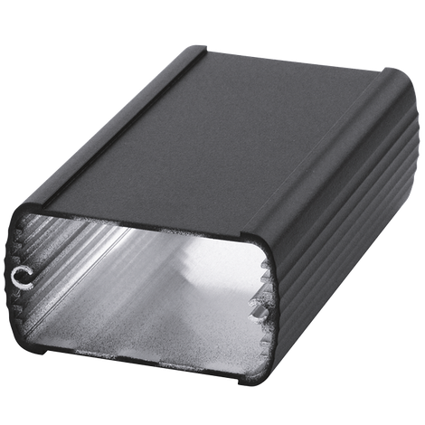 Alubos black painted aluminium profil closed