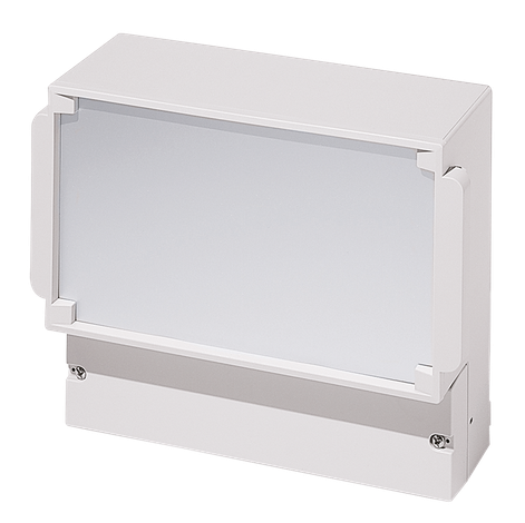 RegloCard Plus electronic enclosure with front frame and aluminum front panel
